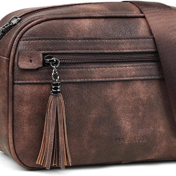 Lightweight Travel Purse for Women - Multi-Pocket Vegan Leather Crossbody Bag - Picture 8 of 8